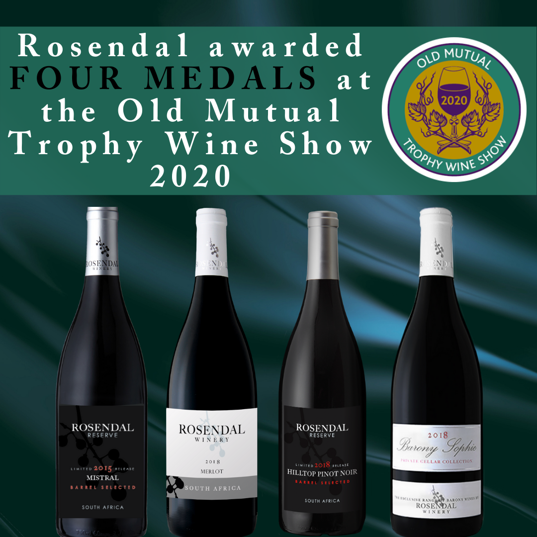 Awarded 4 medals at Old Mutual Trophy Wine Show 2020